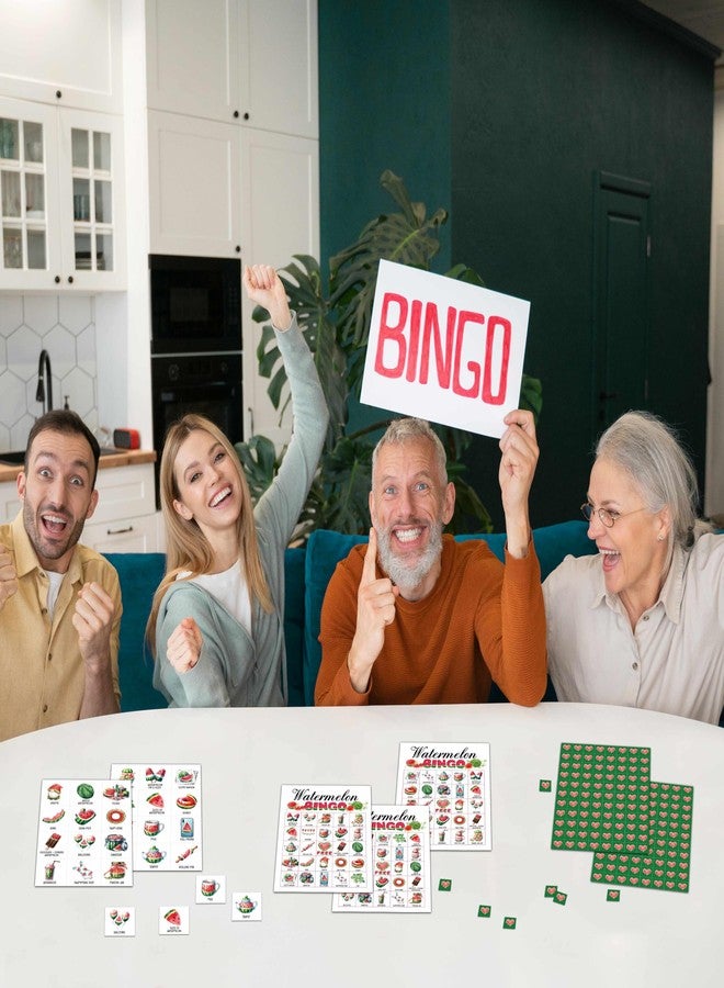KFNER Watermelon Bingo Games - Summer Bingo Card - 24 Players Bingo Game Set for Adult Family Friends - Indoor Outdoor Activities - Fruit Themed Birthday Party Favors Supplies -C08 - Image 4